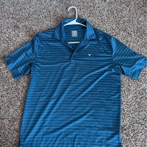 Ping Blue Striped Polo Shirt
